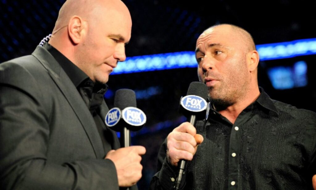 When did Joe Rogan first feature on a UFC broadcast?