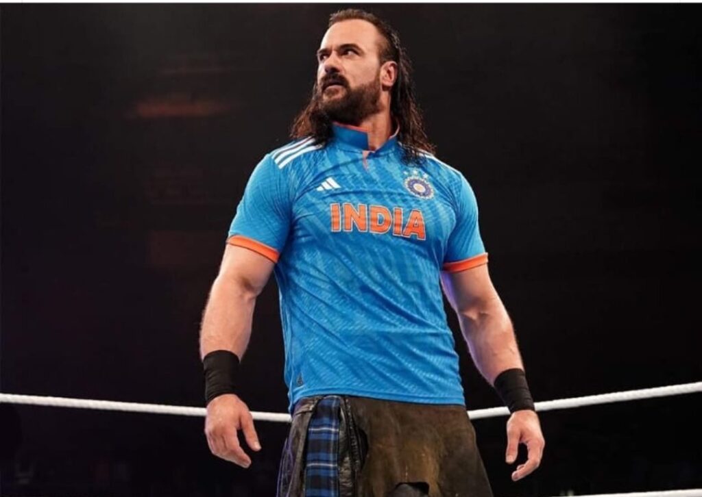 Drew McIntyre In Indian Team Jersey